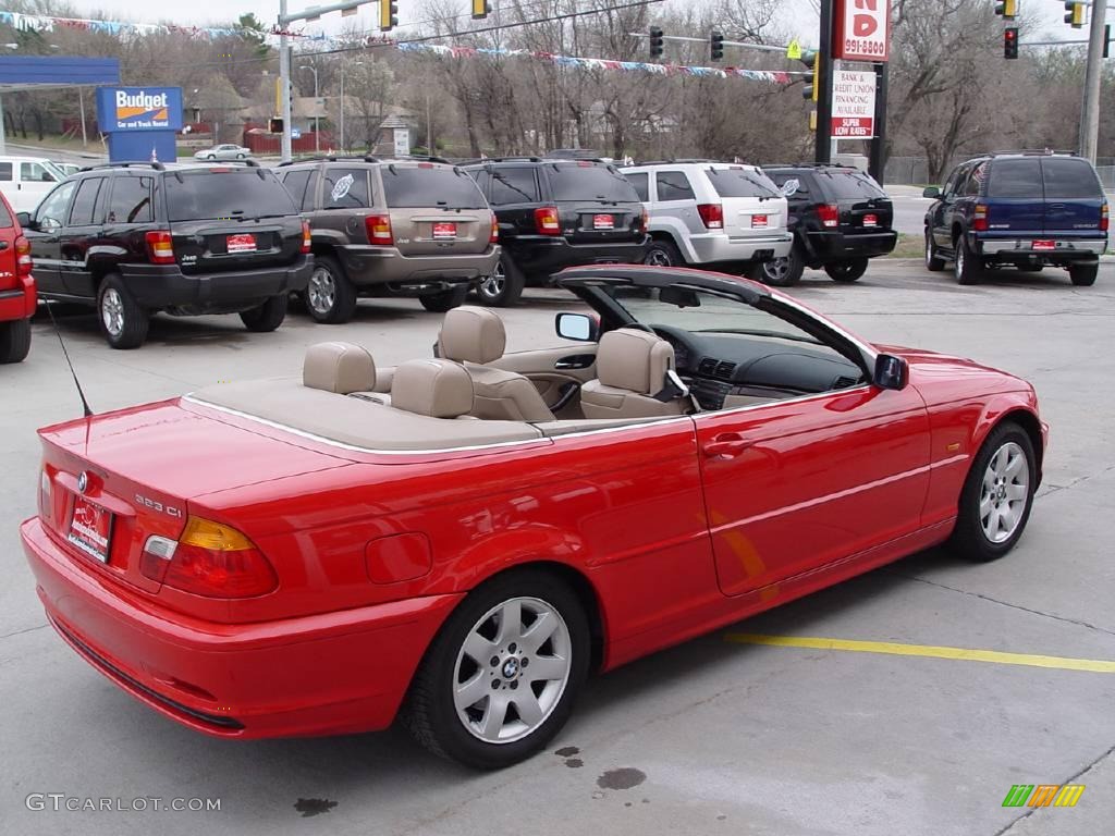 2000 3 Series 323i Convertible - Bright Red / Sand photo #5