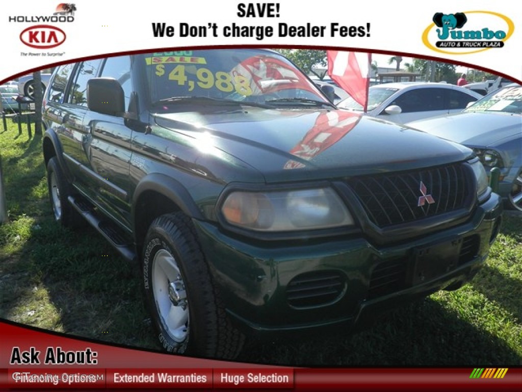 2000 Montero Sport LS 4x4 - New Zealand Green Metallic / Tan photo #1