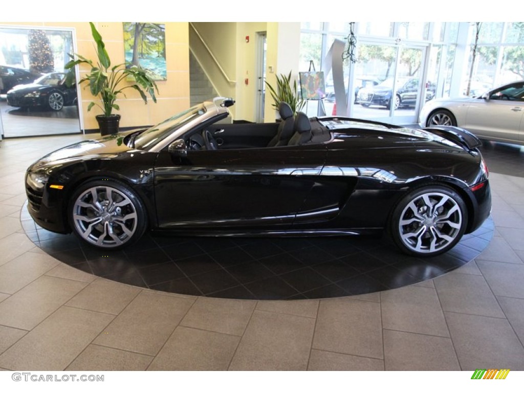 Phantom Black Pearl Effect 2012 Audi R8 Spyder 5.2 FSI quattro Exterior Photo #75156799