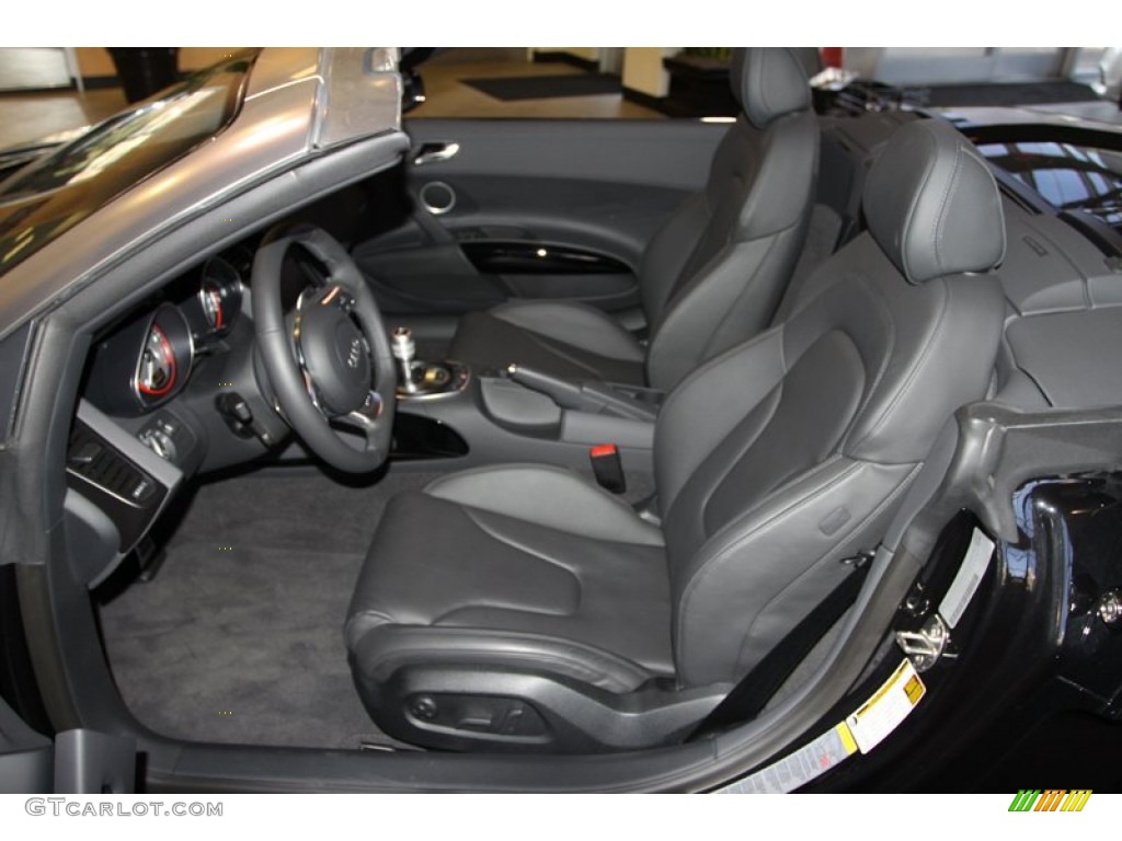 Black Interior 2012 Audi R8 Spyder 5.2 FSI quattro Photo #75156958