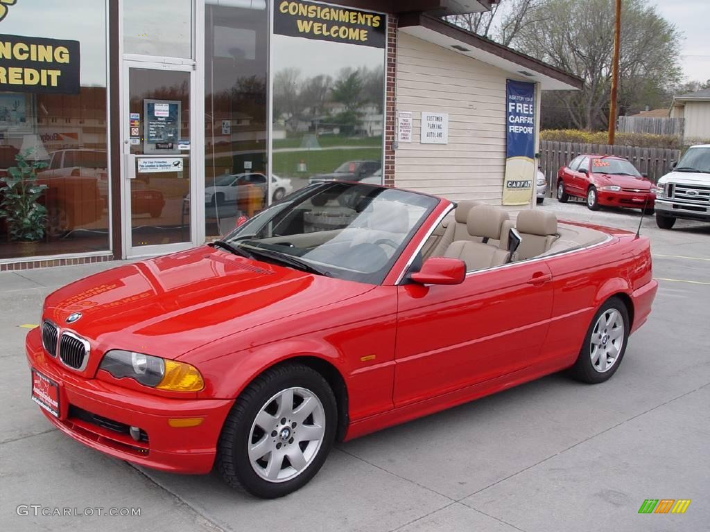 2000 3 Series 323i Convertible - Bright Red / Sand photo #17