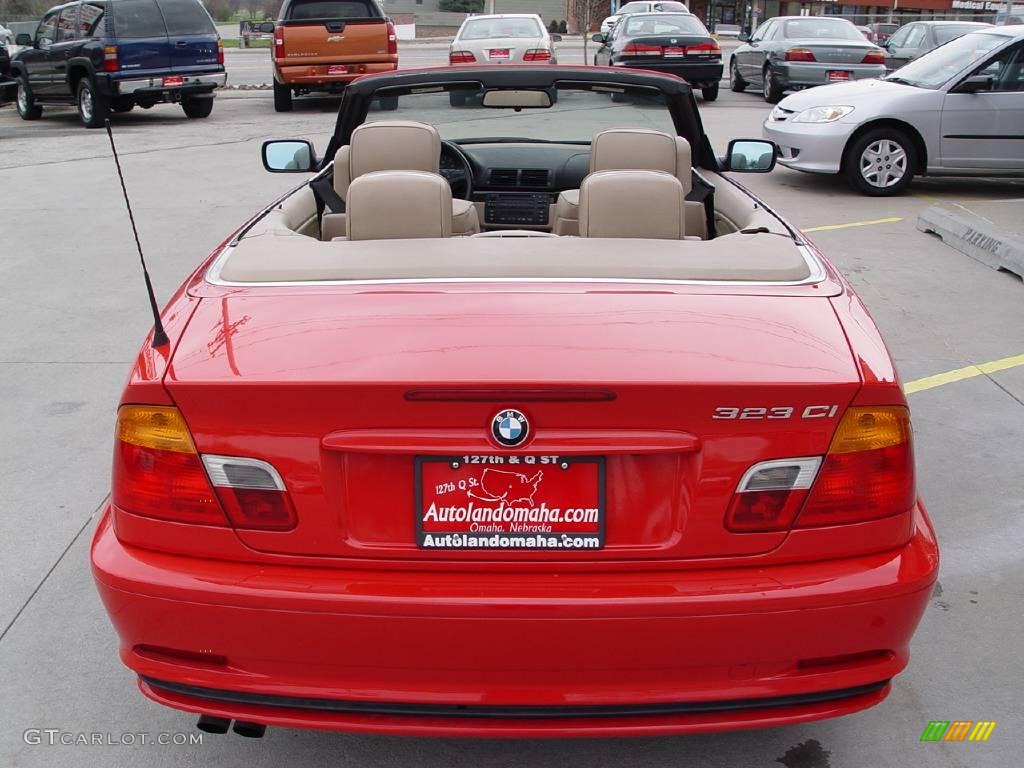 2000 3 Series 323i Convertible - Bright Red / Sand photo #22