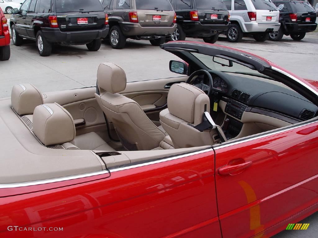 2000 3 Series 323i Convertible - Bright Red / Sand photo #26