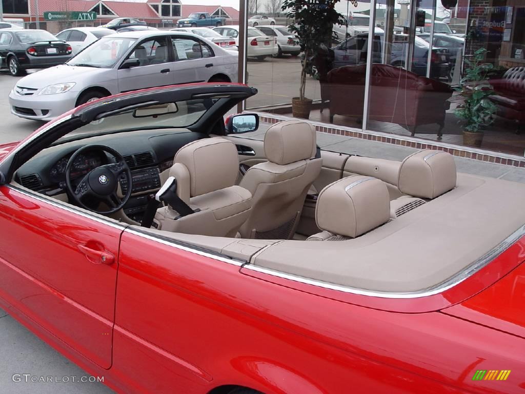 2000 3 Series 323i Convertible - Bright Red / Sand photo #27