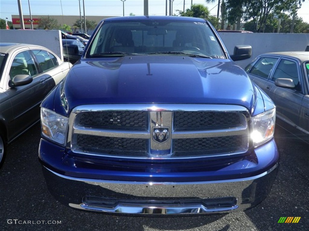 2010 Ram 1500 SLT Quad Cab - Deep Water Blue Pearl / Dark Slate/Medium Graystone photo #2