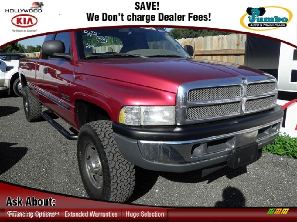 1999 Ram 2500 SLT Extended Cab 4x4 - Red Metallic / Agate photo #1