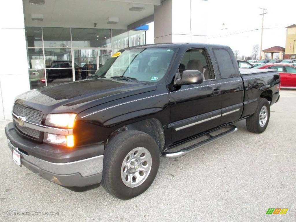 Black 2005 Chevrolet Silverado 1500 Z71 Extended Cab 4x4 Exterior Photo #75159829