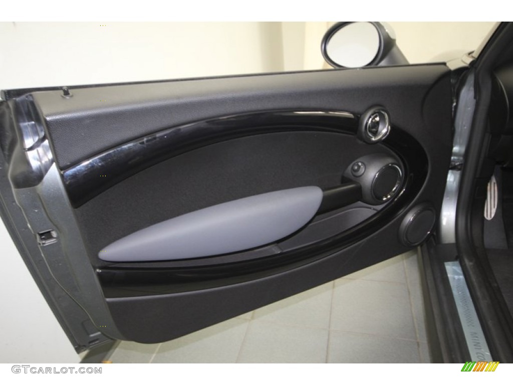 2010 Mini Cooper S Hardtop Lounge Carbon Black Leather Door Panel Photo #75160362