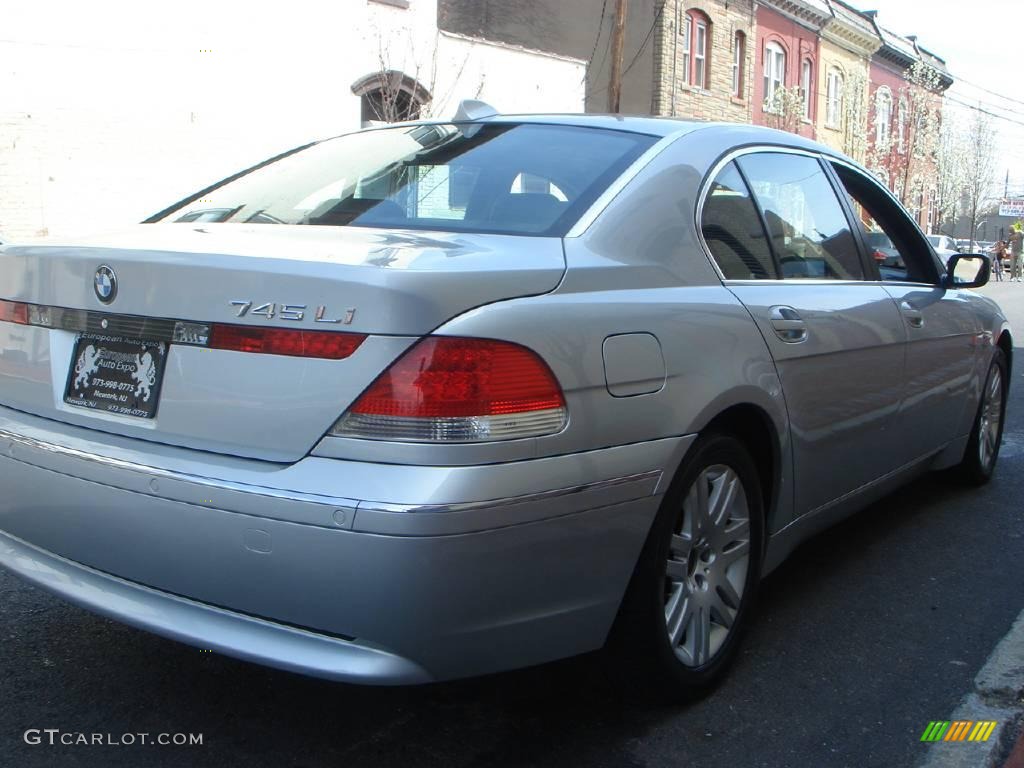 2003 7 Series 745Li Sedan - Titanium Silver Metallic / Black/Black photo #3
