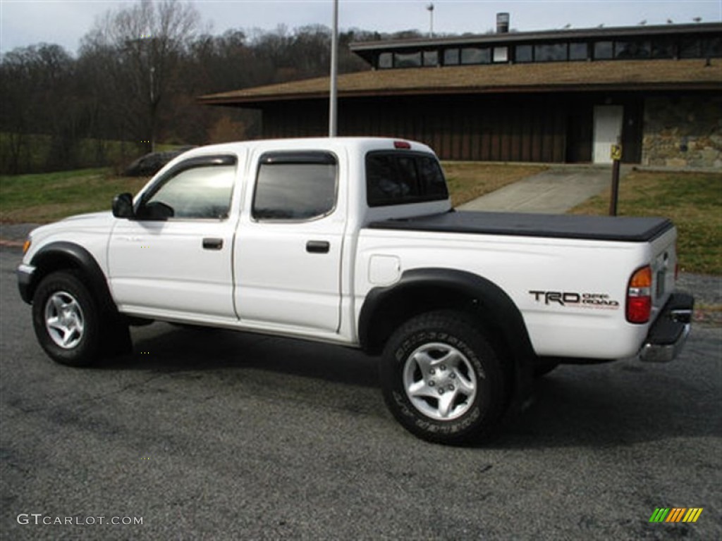 2004 Tacoma V6 TRD Double Cab 4x4 - Super White / Charcoal photo #2