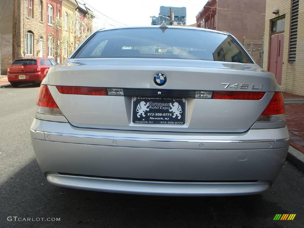 2003 7 Series 745Li Sedan - Titanium Silver Metallic / Black/Black photo #11