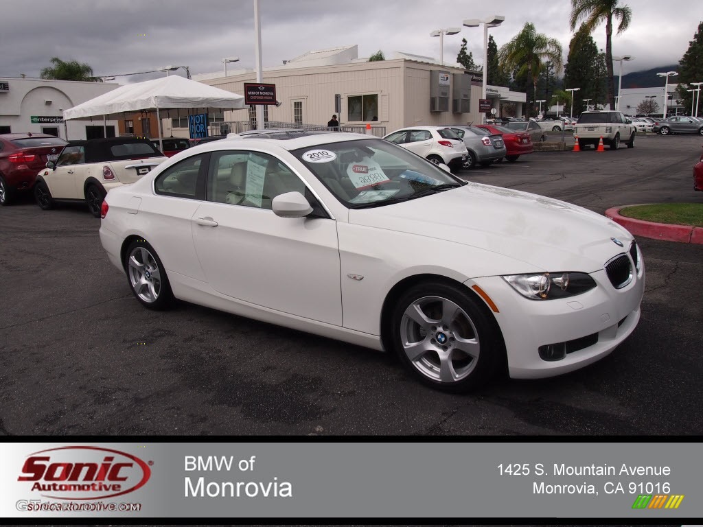 2010 3 Series 328i Coupe - Alpine White / Beige photo #1