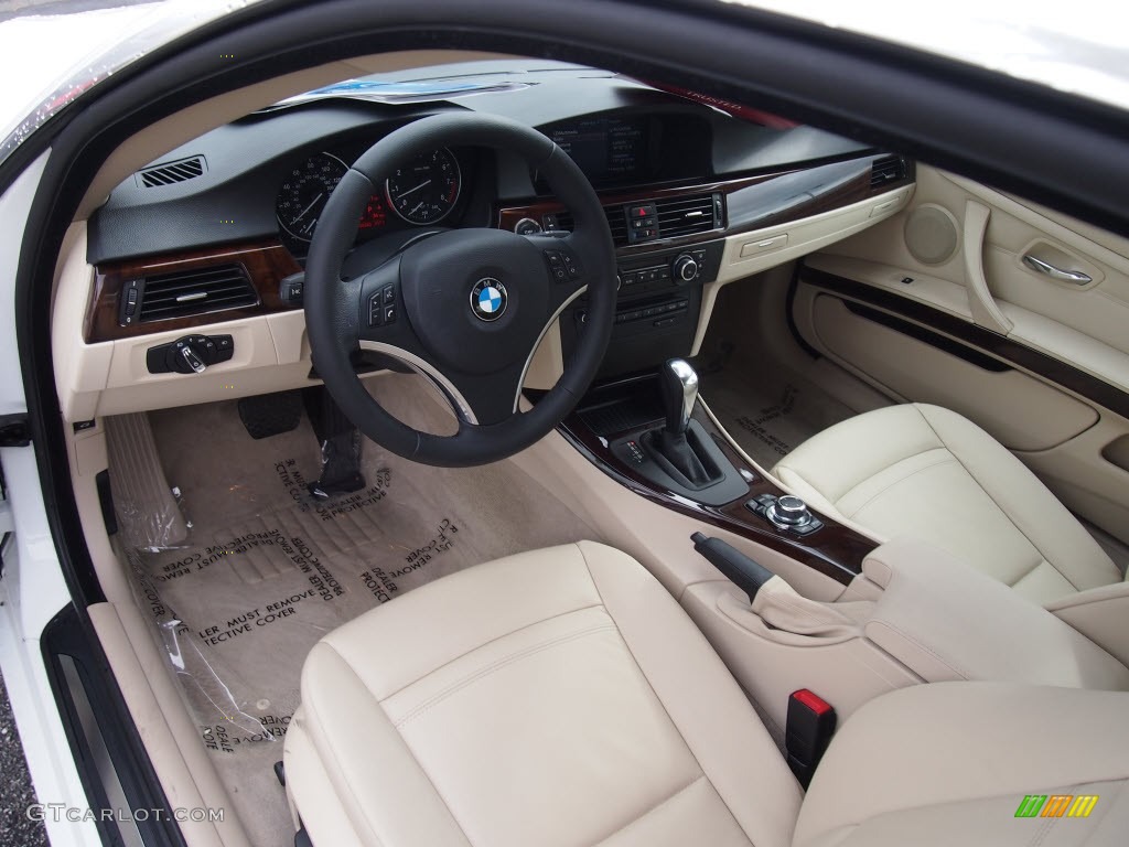 2010 3 Series 328i Coupe - Alpine White / Beige photo #14