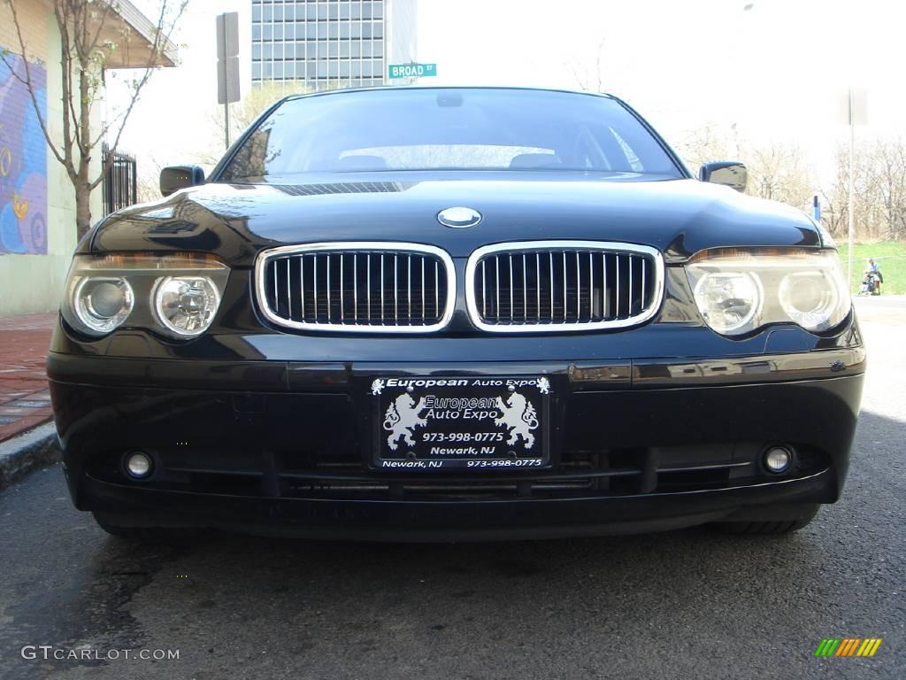 2004 7 Series 745i Sedan - Jet Black / Black/Creme Beige photo #15