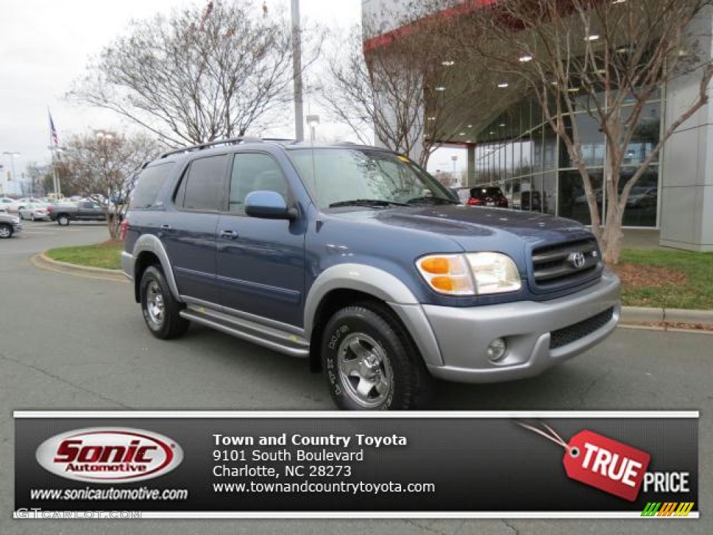 2002 Sequoia SR5 - Blue Marlin Pearl / Charcoal photo #1