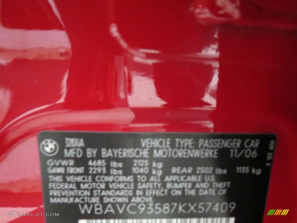 2007 3 Series 328xi Sedan - Crimson Red / Beige photo #10
