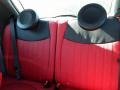 2013 Fiat 500 Sport Rosso/Nero (Red/Black) Interior Rear Seat Photo