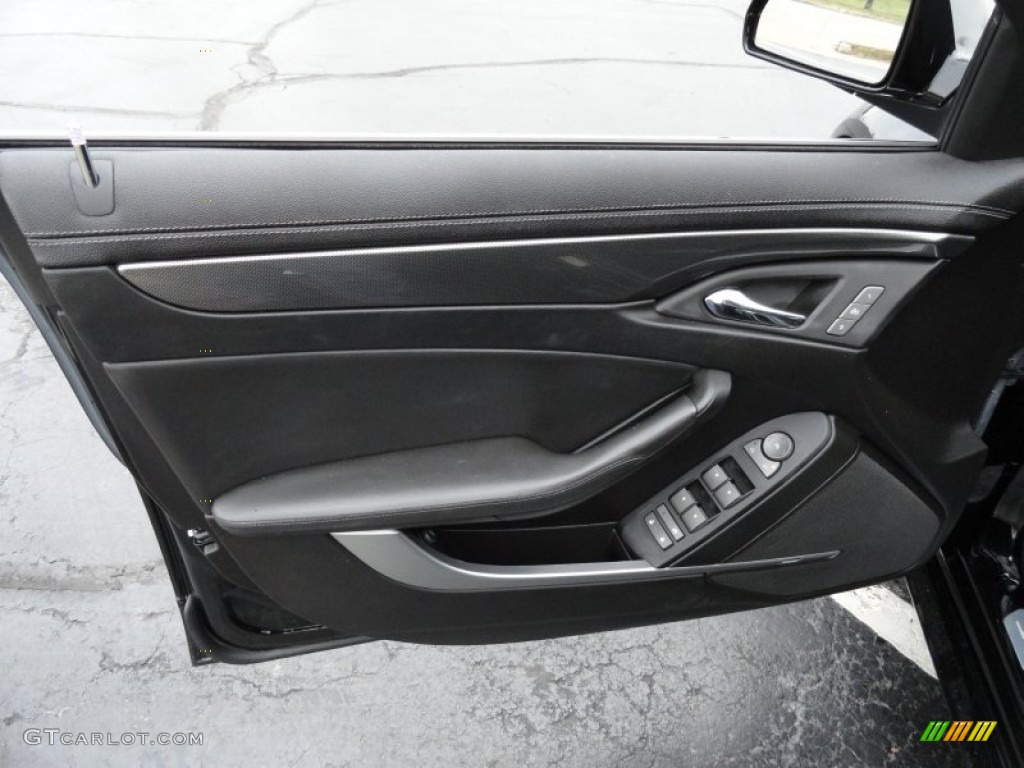 2009 Cadillac CTS Sedan Ebony Door Panel Photo #75169928