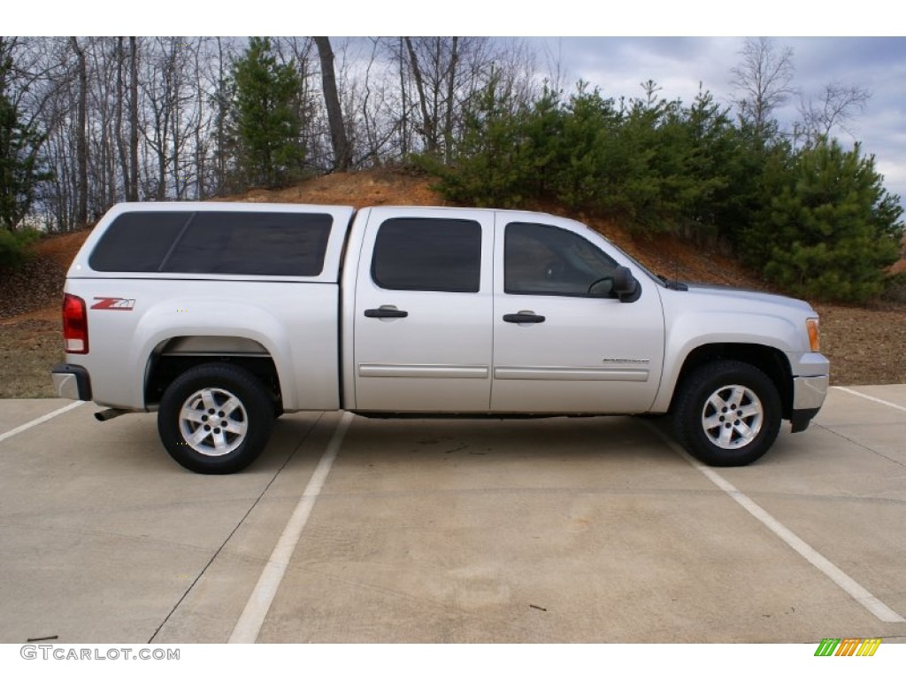 2010 Sierra 1500 SLE Crew Cab - Pure Silver Metallic / Ebony photo #2
