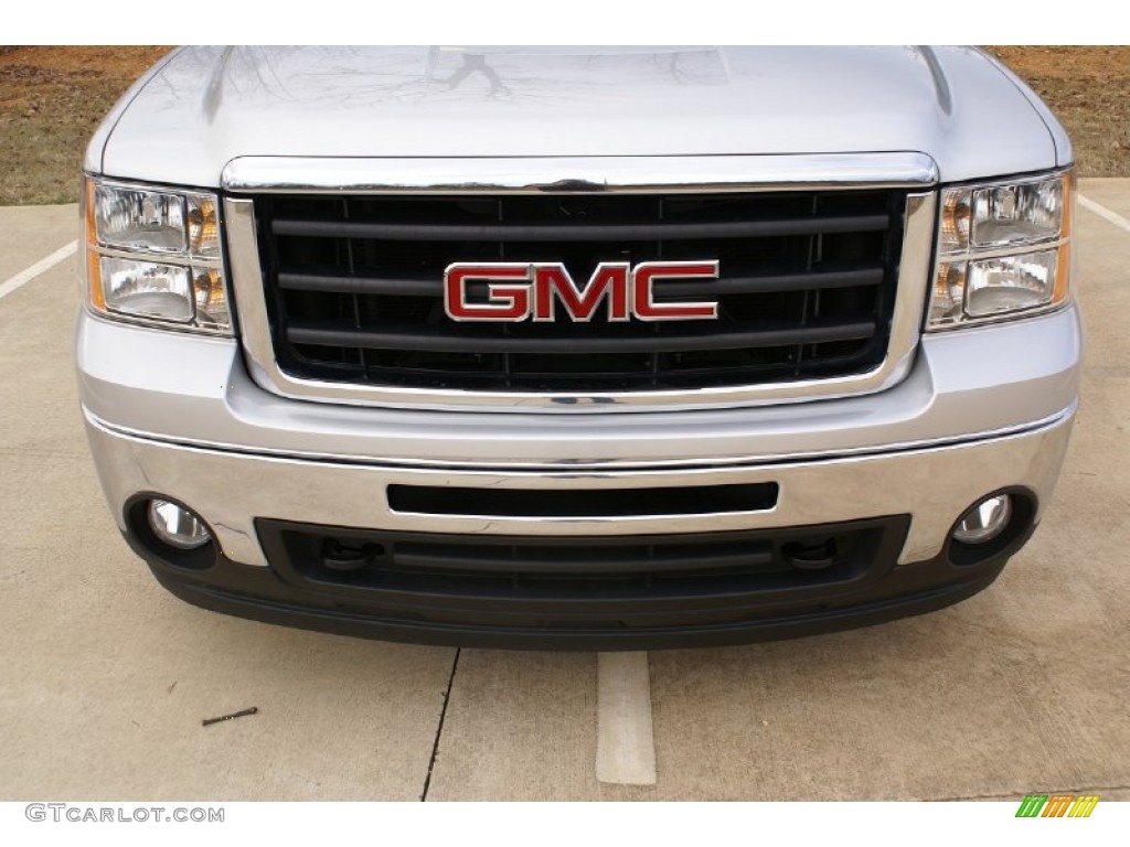 2010 Sierra 1500 SLE Crew Cab - Pure Silver Metallic / Ebony photo #3