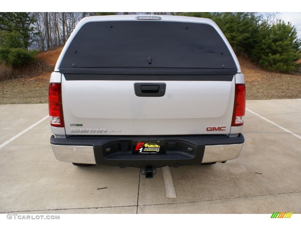 2010 Sierra 1500 SLE Crew Cab - Pure Silver Metallic / Ebony photo #5