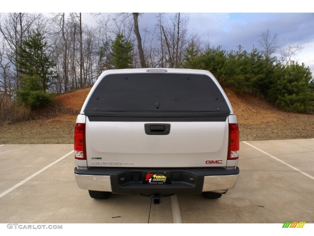 2010 Sierra 1500 SLE Crew Cab - Pure Silver Metallic / Ebony photo #6