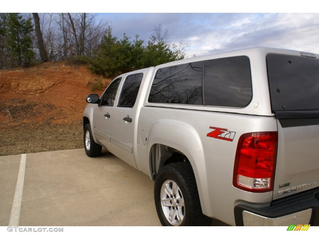 2010 Sierra 1500 SLE Crew Cab - Pure Silver Metallic / Ebony photo #10