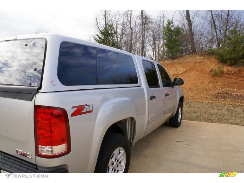 2010 Sierra 1500 SLE Crew Cab - Pure Silver Metallic / Ebony photo #11