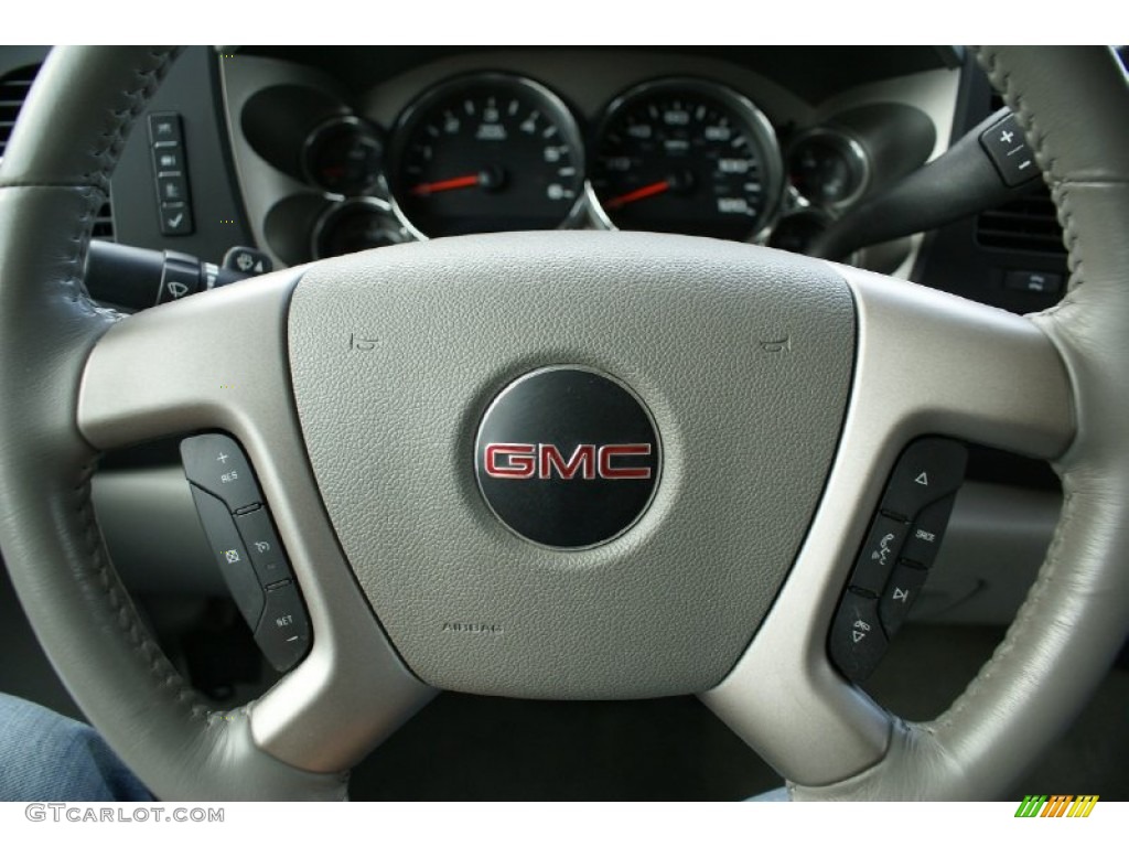 2010 Sierra 1500 SLE Crew Cab - Pure Silver Metallic / Ebony photo #14