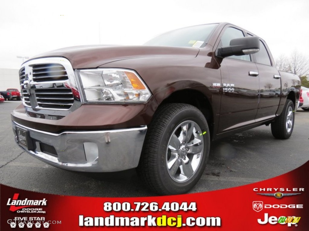 2013 1500 Big Horn Crew Cab - Western Brown Pearl / Canyon Brown/Light Frost Beige photo #1