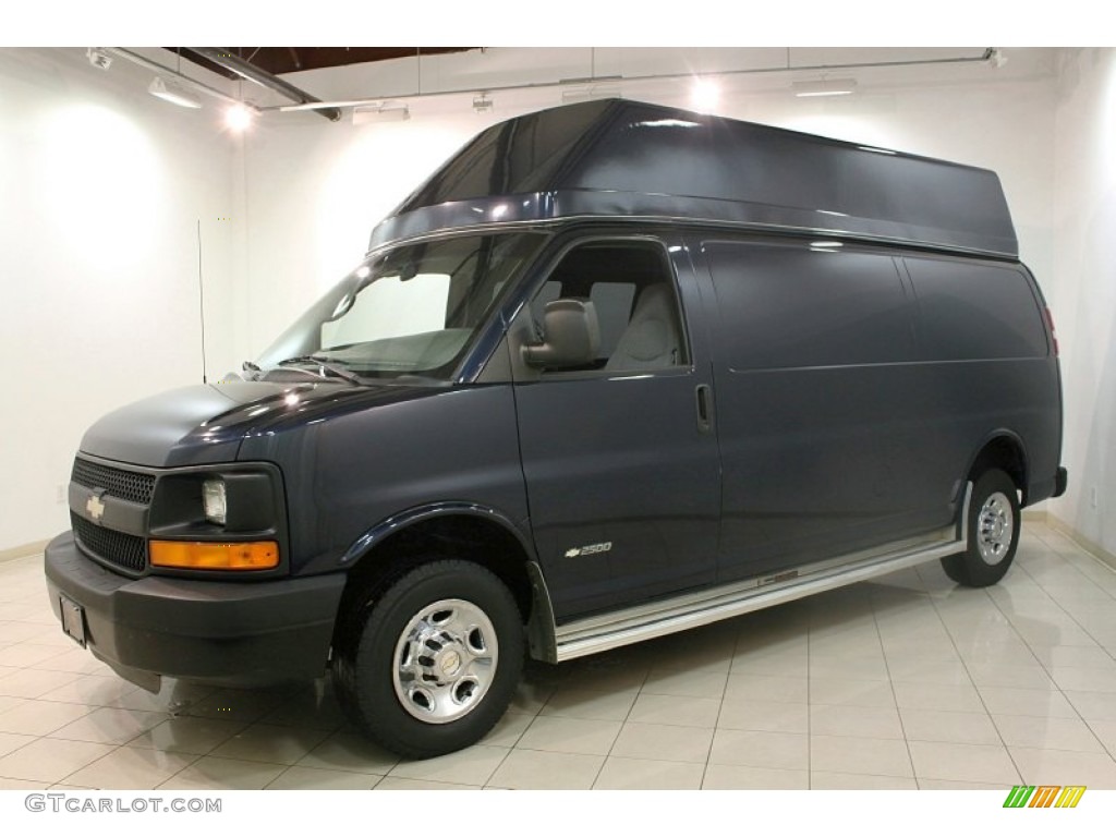 Dark Blue Metallic 2005 Chevrolet Express 2500 Cargo Van Exterior Photo #75171785