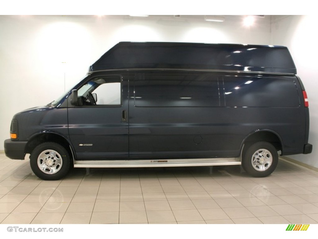 Dark Blue Metallic 2005 Chevrolet Express 2500 Cargo Van Exterior Photo #75171800