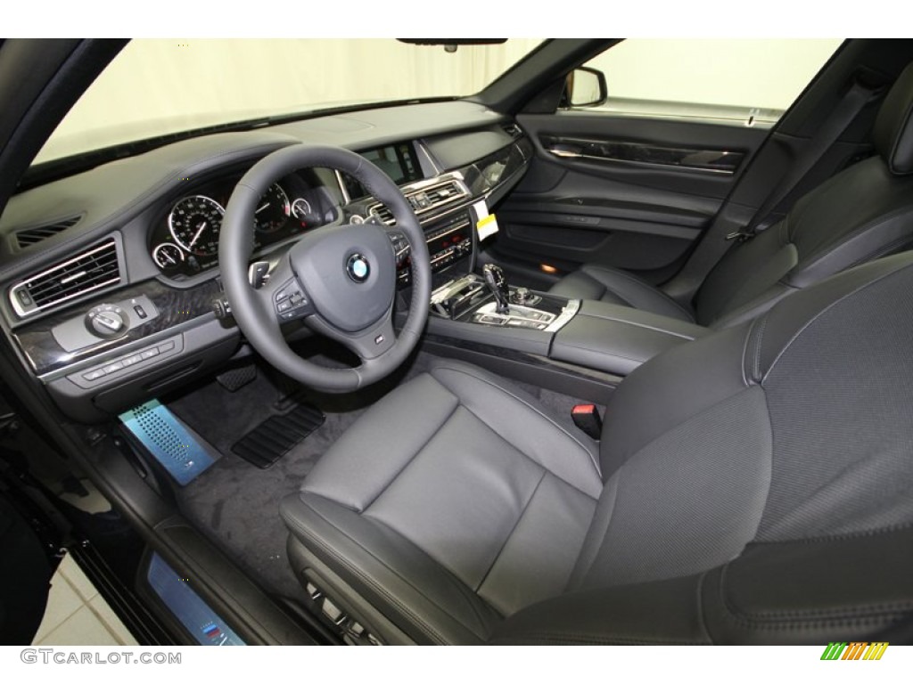 Black Interior 2013 BMW 7 Series 750i Sedan Photo #75172004