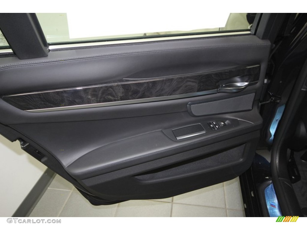 2013 BMW 7 Series 750i Sedan Black Door Panel Photo #75172292