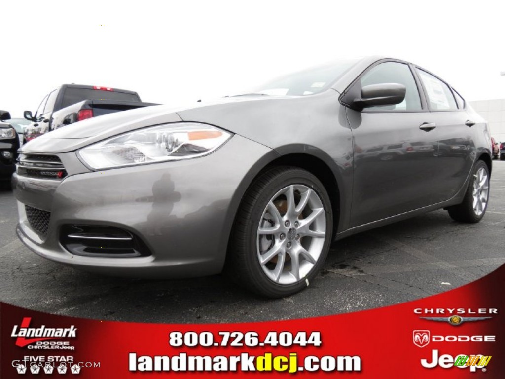 2013 Dart SXT - Tungsten Metallic / Black photo #1