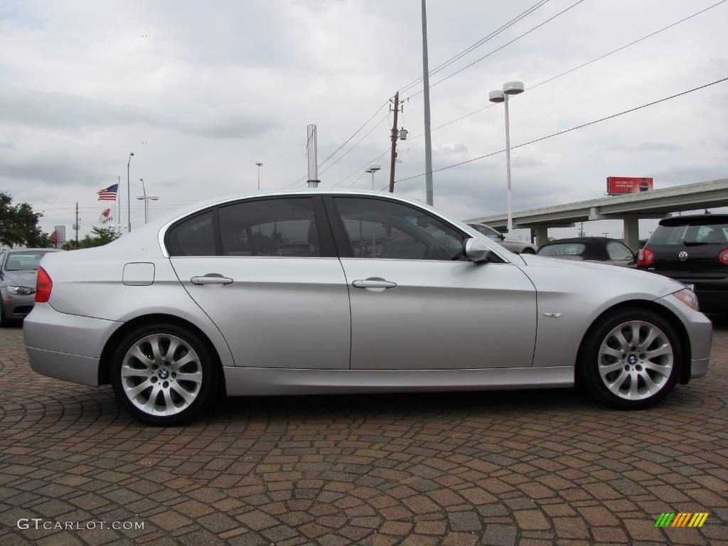 2006 3 Series 330i Sedan - Titanium Silver Metallic / Grey photo #6