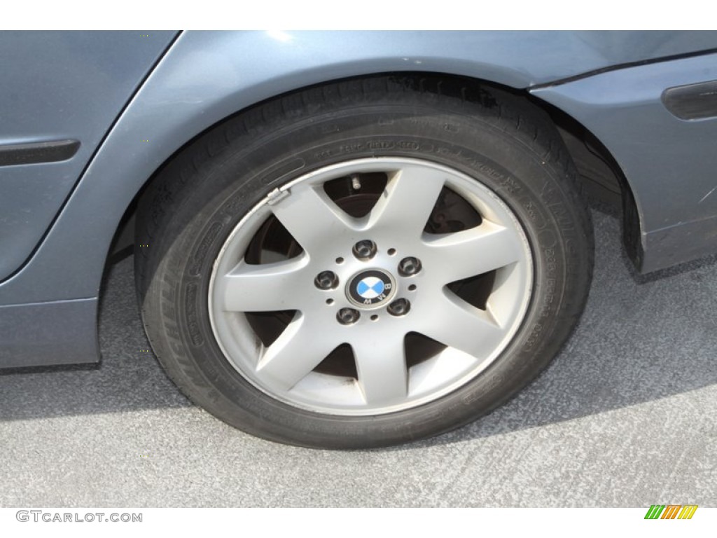 2001 3 Series 325i Sedan - Steel Blue Metallic / Grey photo #5