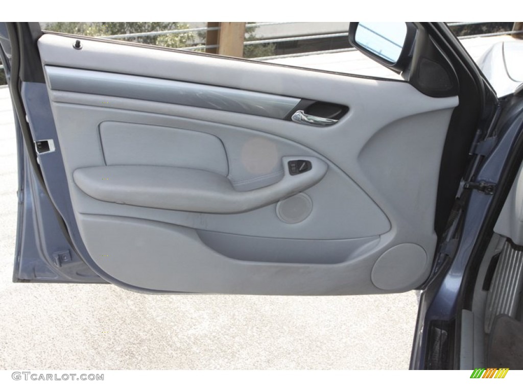 2001 3 Series 325i Sedan - Steel Blue Metallic / Grey photo #11