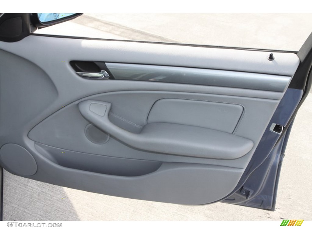 2001 3 Series 325i Sedan - Steel Blue Metallic / Grey photo #23