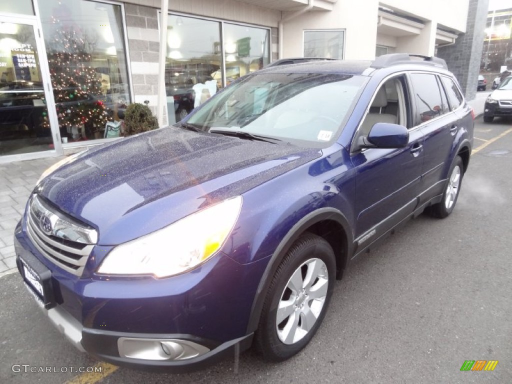 2011 Outback 2.5i Limited Wagon - Azurite Blue Pearl / Off Black photo #1