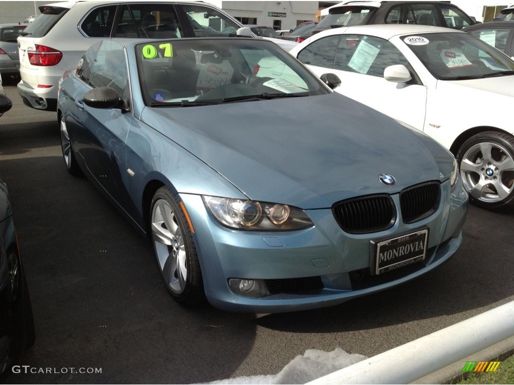 2007 3 Series 335i Convertible - Atlantic Blue Metallic / Black photo #3