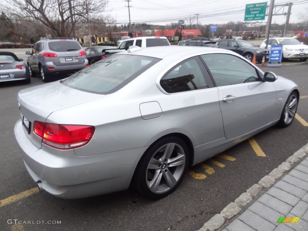 2007 3 Series 335i Coupe - Titanium Silver Metallic / Saddle Brown/Black photo #8