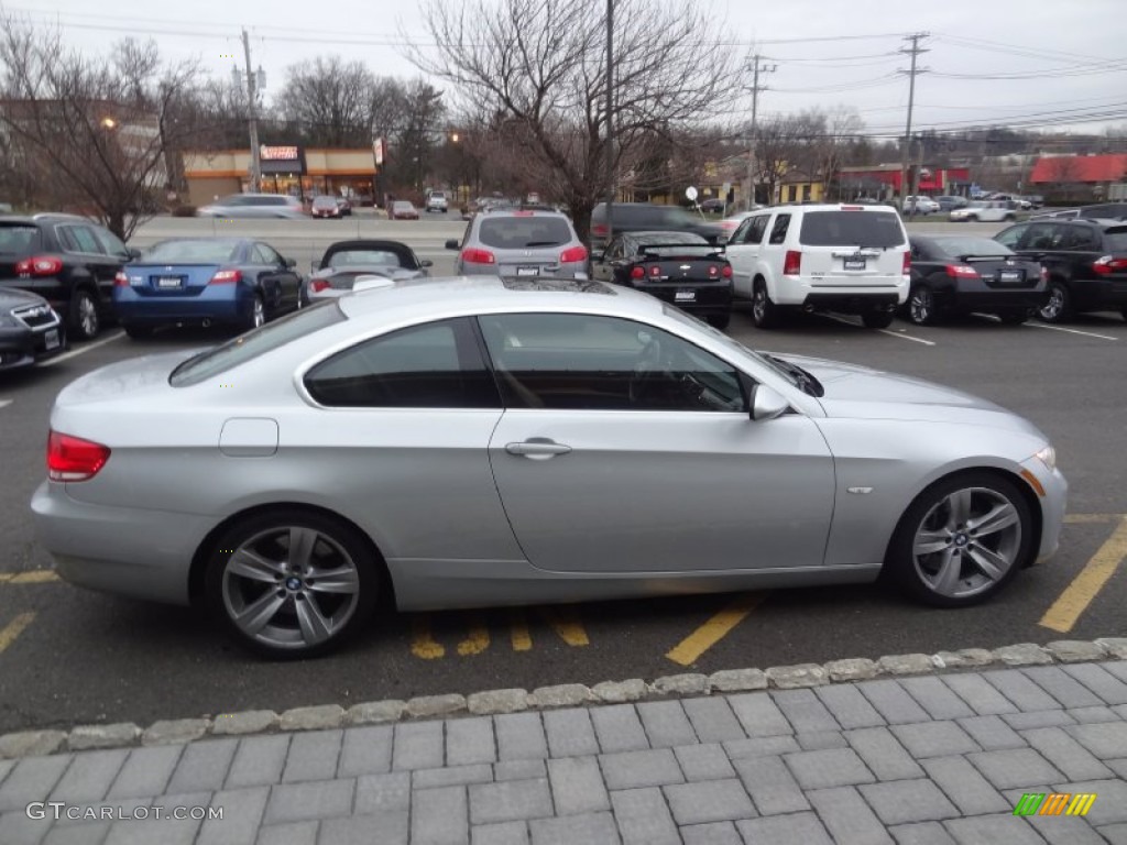 2007 3 Series 335i Coupe - Titanium Silver Metallic / Saddle Brown/Black photo #9