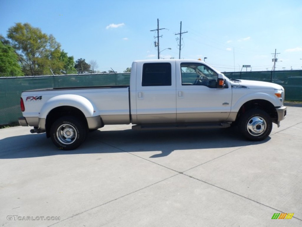 2012 F350 Super Duty King Ranch Crew Cab 4x4 Dually - Oxford White / Chaparral Leather photo #2