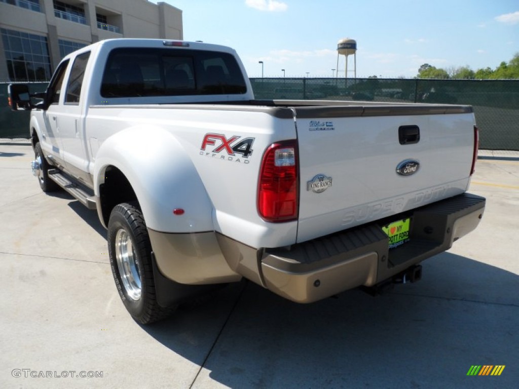 2012 F350 Super Duty King Ranch Crew Cab 4x4 Dually - Oxford White / Chaparral Leather photo #5
