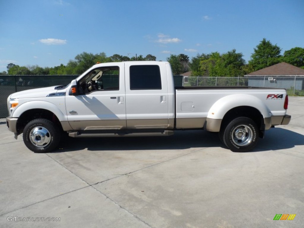 2012 F350 Super Duty King Ranch Crew Cab 4x4 Dually - Oxford White / Chaparral Leather photo #6