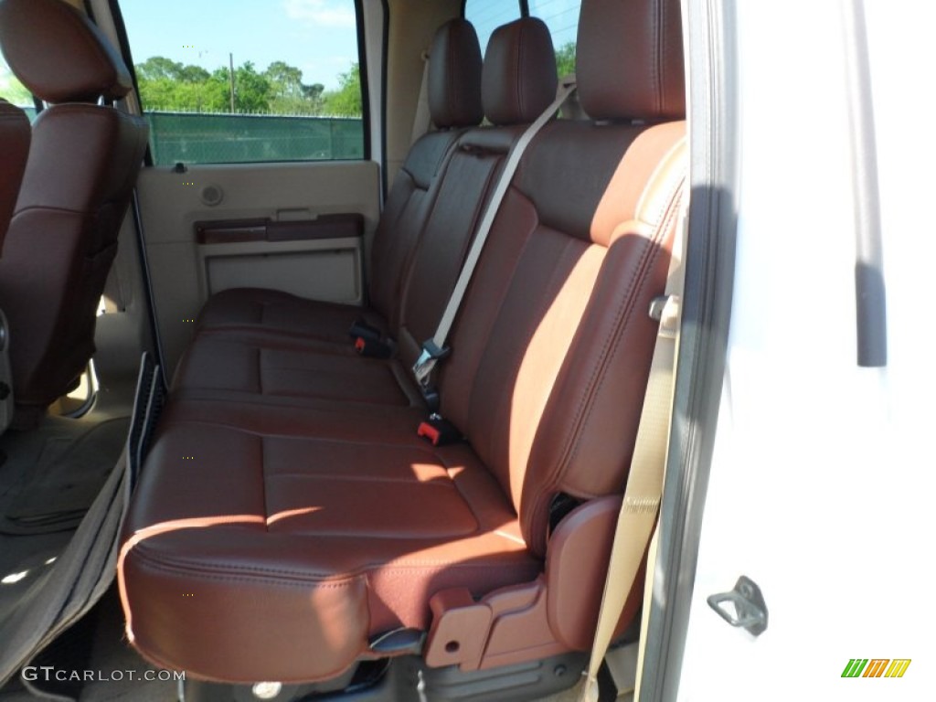 2012 F350 Super Duty King Ranch Crew Cab 4x4 Dually - Oxford White / Chaparral Leather photo #25