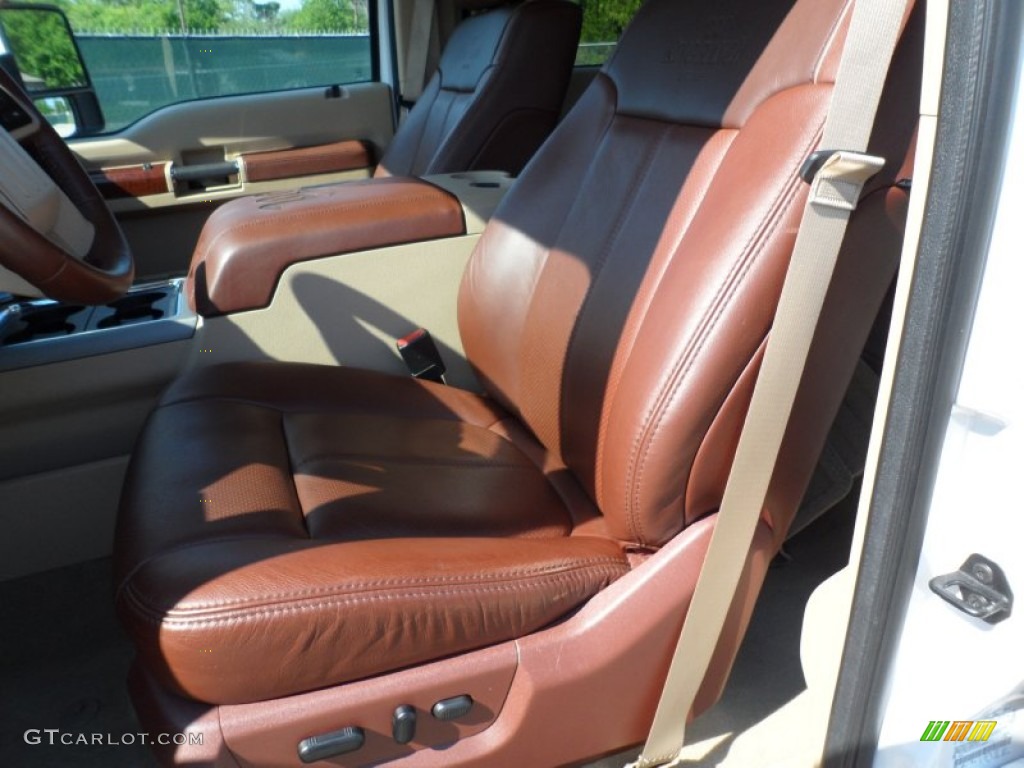 2012 F350 Super Duty King Ranch Crew Cab 4x4 Dually - Oxford White / Chaparral Leather photo #27