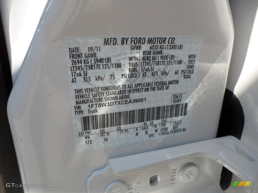 2012 F350 Super Duty King Ranch Crew Cab 4x4 Dually - Oxford White / Chaparral Leather photo #39