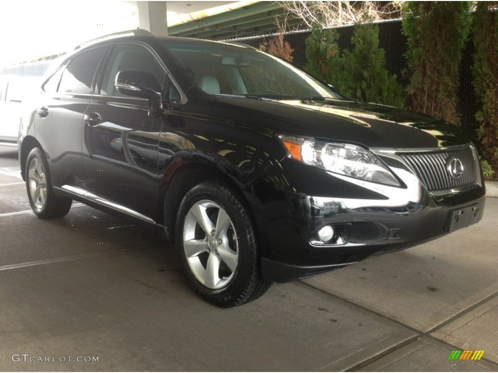 2010 RX 350 AWD - Obsidian Black / Light Gray/Espresso Birds-Eye Maple photo #1